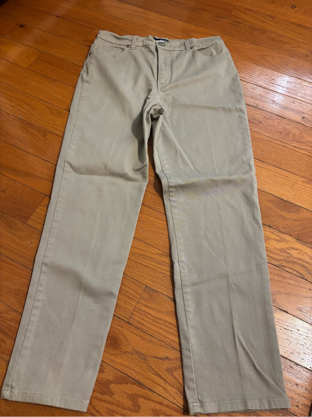 Basic Editions Straight-Leg Pants - Light Beige Classic Fit size 10